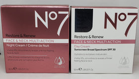 No7 Restore & Renew Face & Neck Multi Action Day Cream 50ml front view