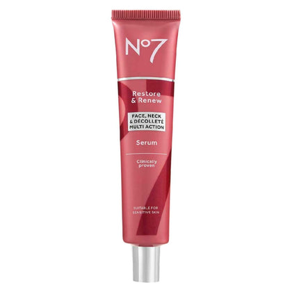 No7 Restore & Renew Sculpting Face & Neck Serum front view