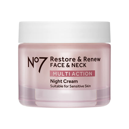 No7 Restore & Renew Sculpting Night Cream front view