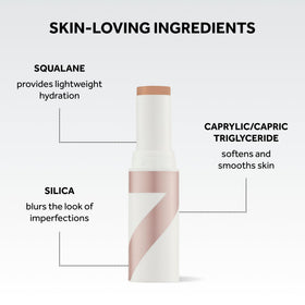 No7 Stay Perfect Cream Foundation Stick Hazel shade applied