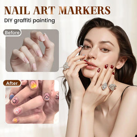 NOGCAW Nail Art Pens in use on manicured nails