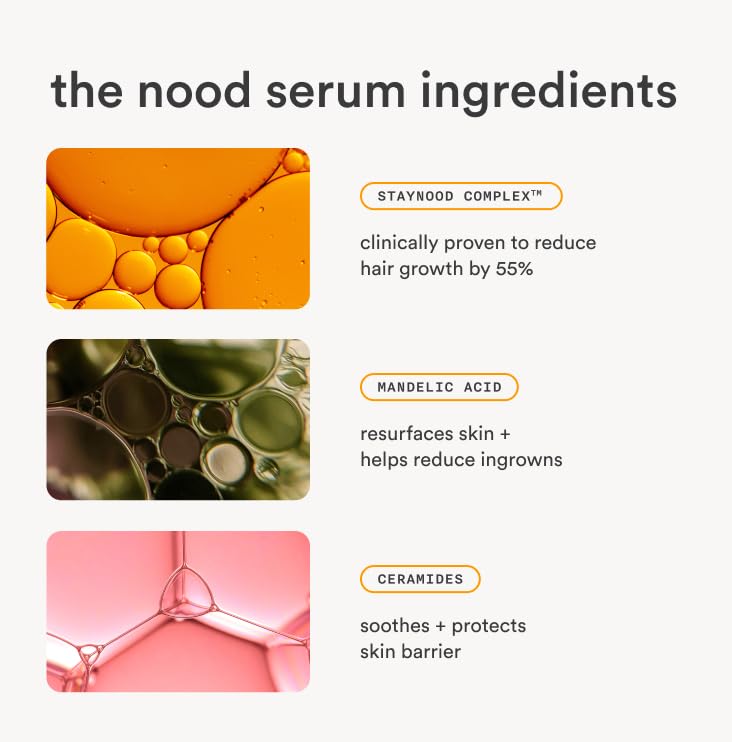 Nood Serum 3.3oz back view showing ingredient list