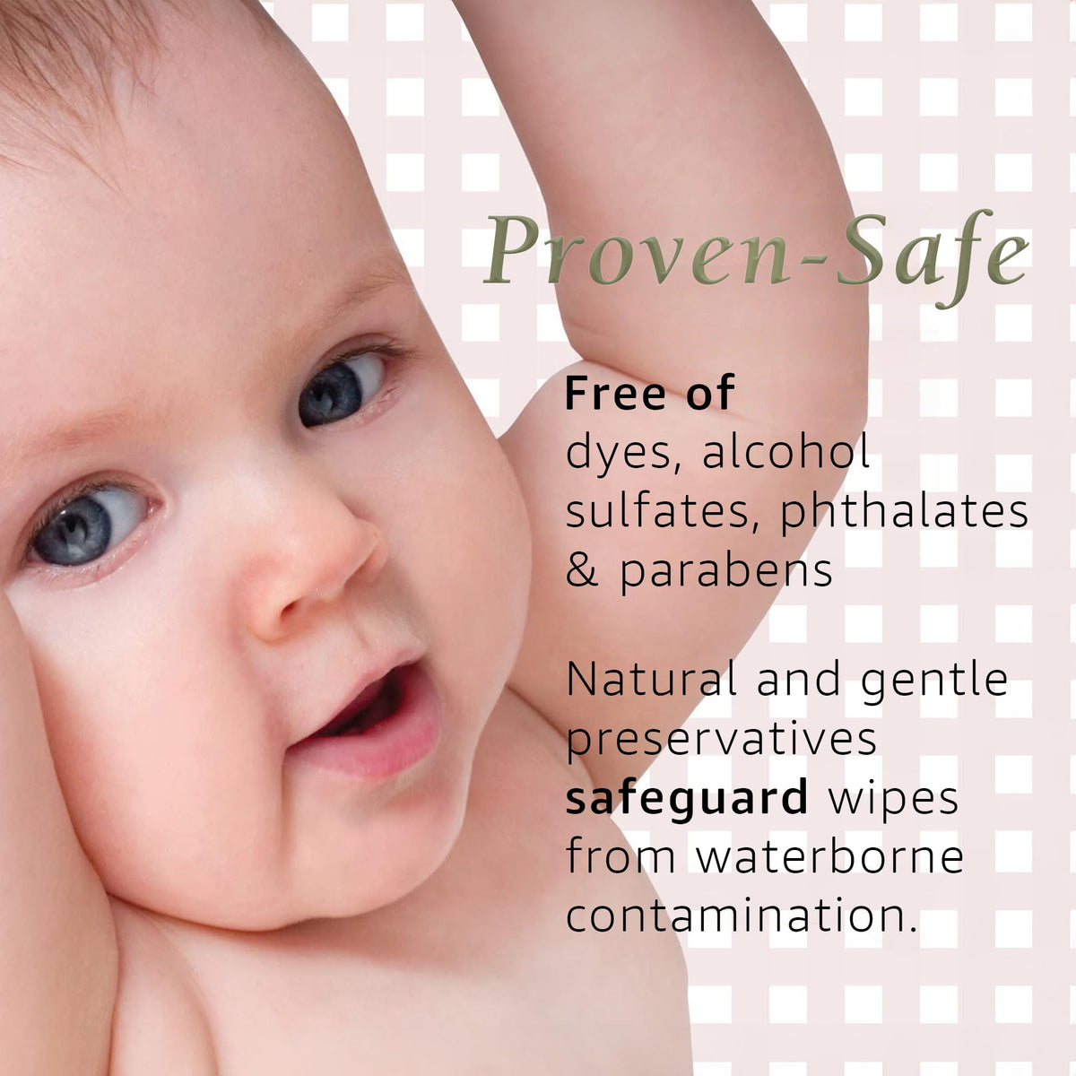 Noodle & Boo cleansing cloths being used on baby face