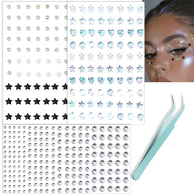 nooepc Face Gems 3 sheets with various sizes of rhinestones