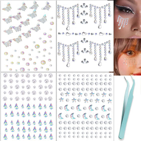 nooepc Face Gems self-adhesive rhinestones in various shapes