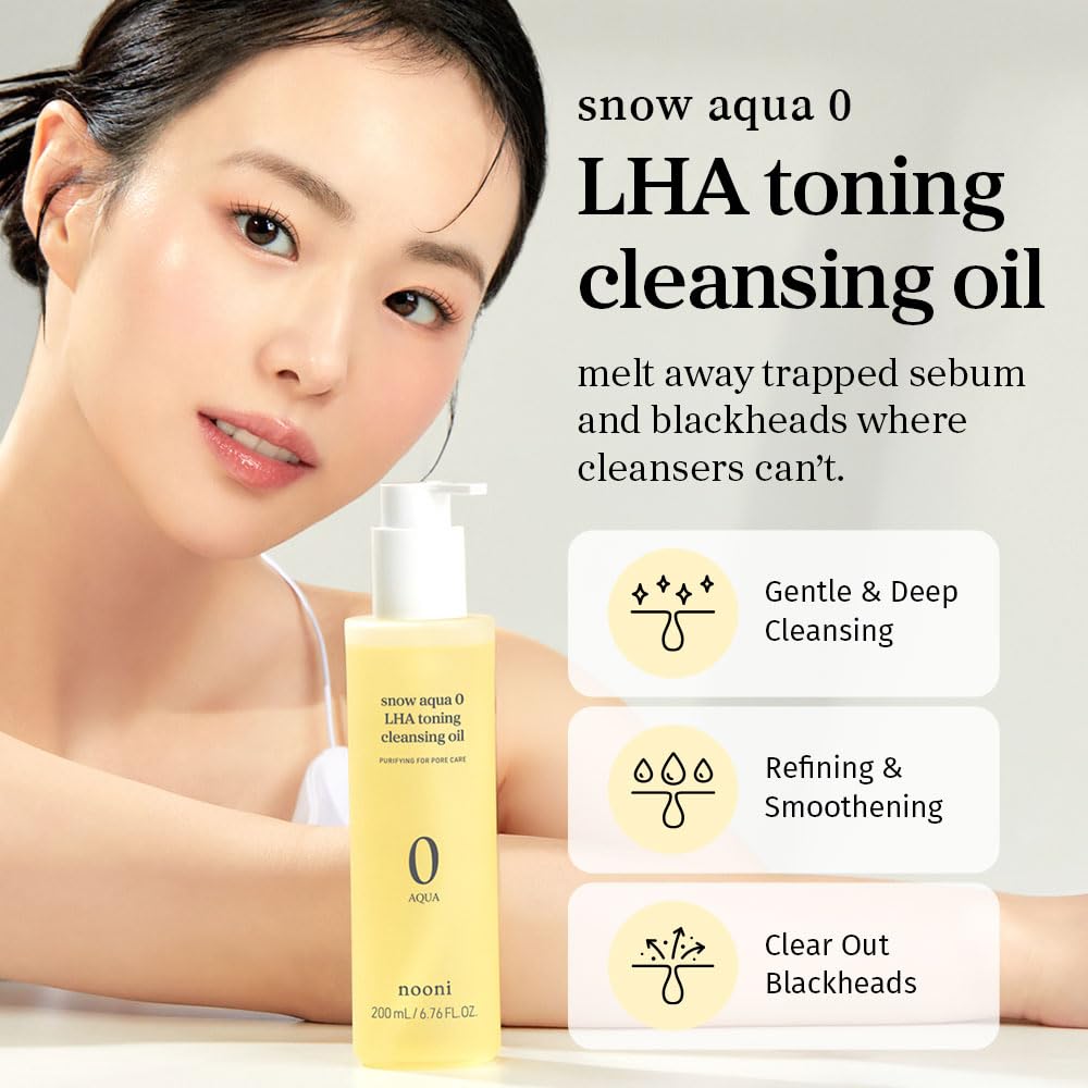 NOONI cleansing oil bottle with label details