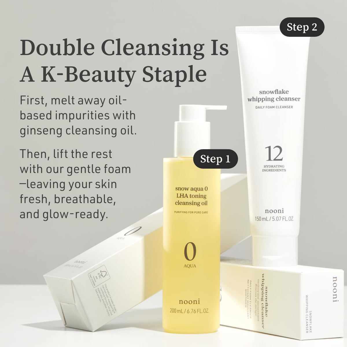 NOONI cleansing oil lifestyle usage scene