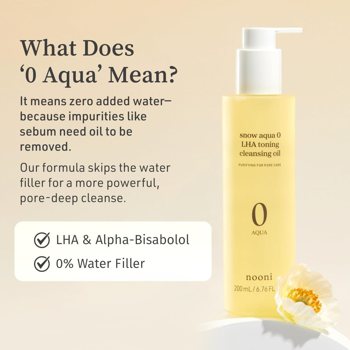 NOONI cleansing oil with natural ingredients