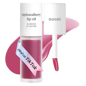 NOONI Korean Lip Oil Appleacaiberry front view with packaging