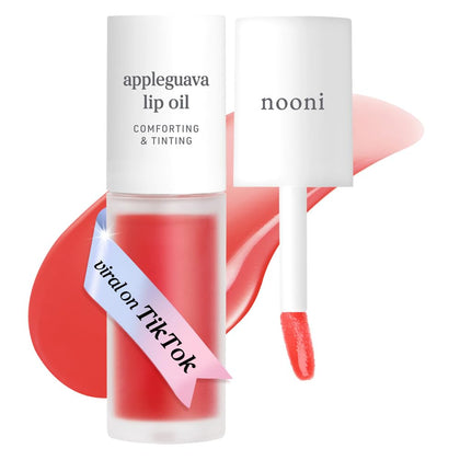 NOONI Korean Lip Oil Appleguava front view with packaging
