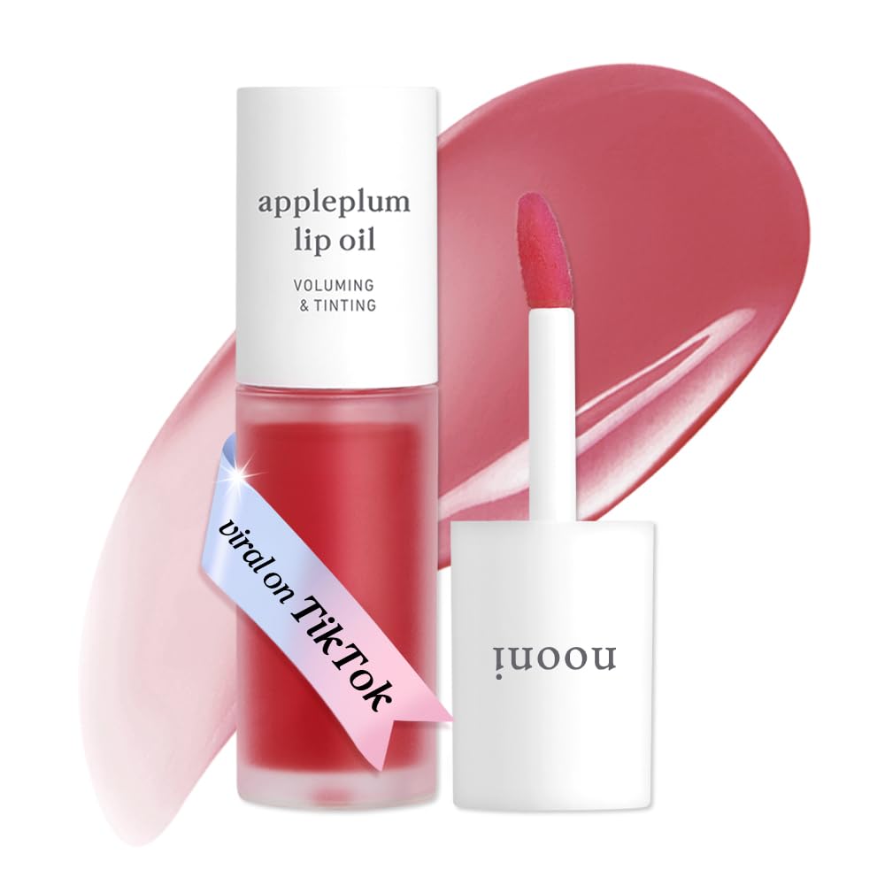 NOONI Korean Lip Oil Appleplum front view with packaging