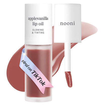 NOONI Korean Lip Oil Applevanilla front view with packaging