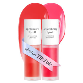NOONI Korean Lip Oil Set Appleberry and Applecherry front view