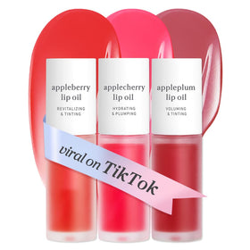 NOONI Lip Oil Set Appleberry, Applecherry & Appleplum front view