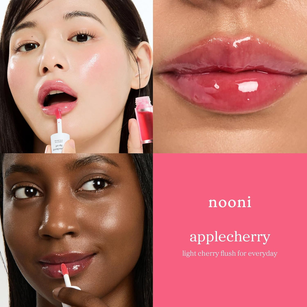 NOONI Lip Oil Set lifestyle scene with glosses