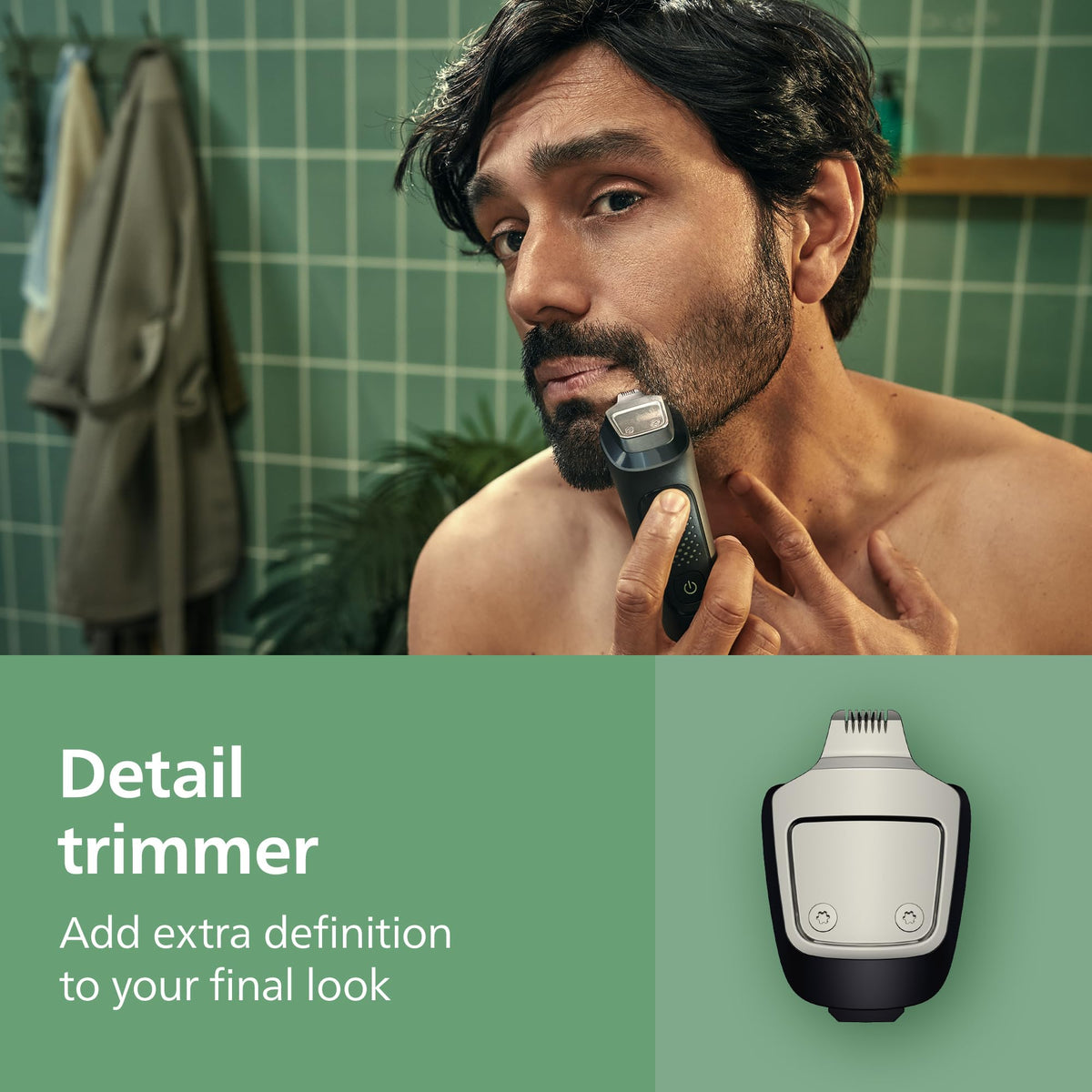 Norelco All-in-One 3000 Trimmer rinseable blade feature