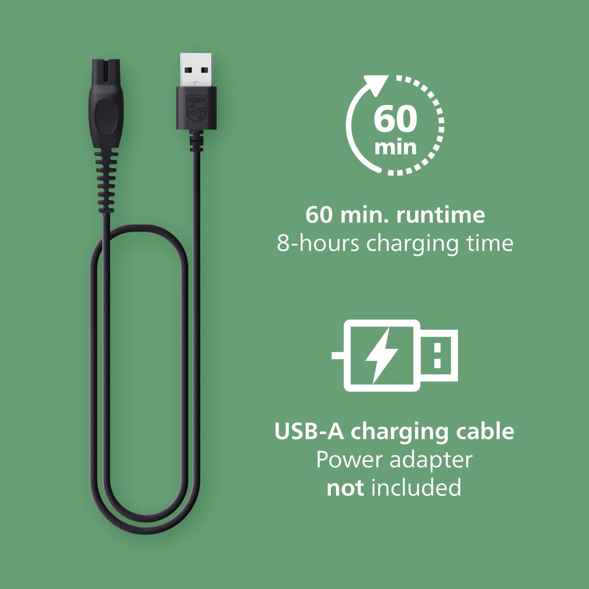 Norelco All-in-One 3000 Trimmer USB-A charging cable