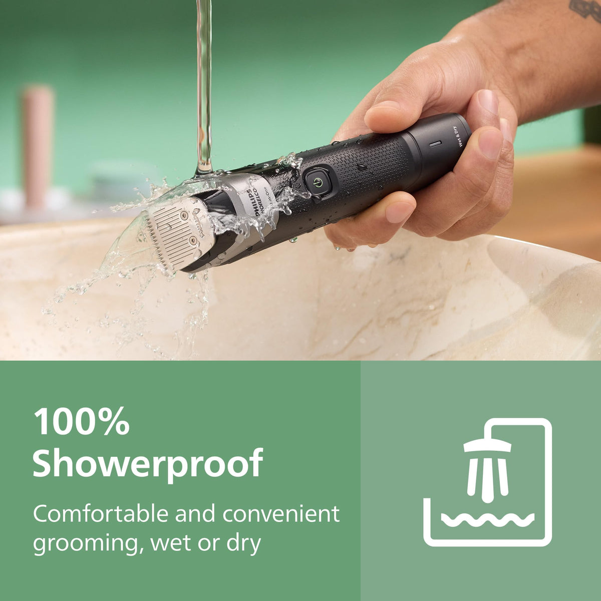 Norelco All-in-One 5000 Trimmer in action during grooming