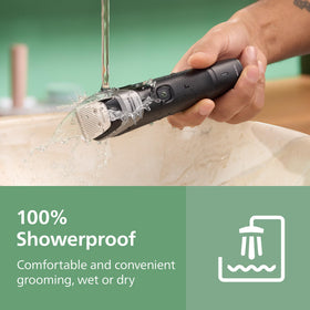Norelco All-in-One 5000 Trimmer in action during grooming