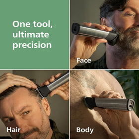 Norelco All-in-One 9000 Trimmer side view showing precision blades