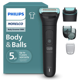 Norelco Body Groomer 5000 Series front view with dual heads