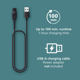Norelco Body Groomer 5000 Series showing USB charger cable