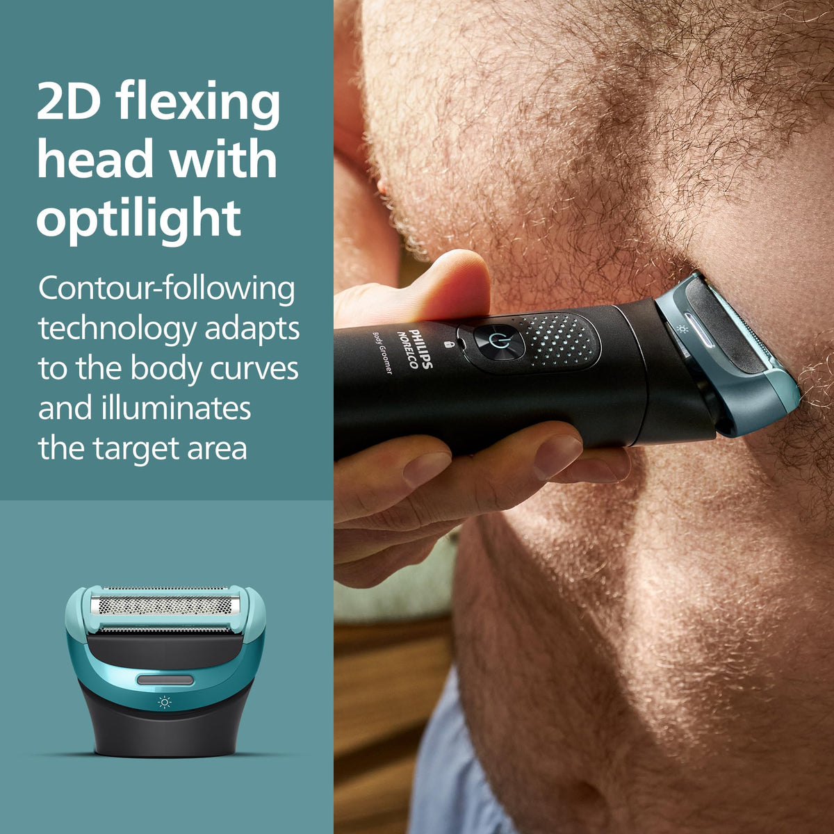 Norelco Body Groomer 9000 in shower setting