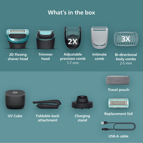 Norelco Body Groomer 9000 UV sanitizer cube