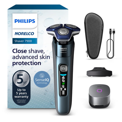 Norelco Electric Shaver Series 7000 front view with black finish