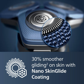Norelco Electric Shaver Series 7000 showing 360-degree flexing heads