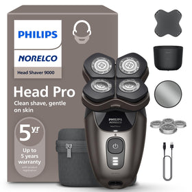 Norelco Head Shaver Pro 9000 front view with 360° Flexing Head