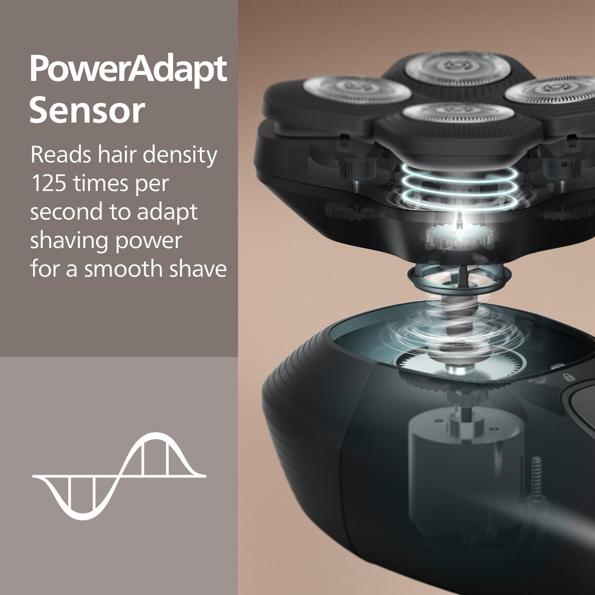 Norelco Head Shaver Pro 9000 in use in the shower
