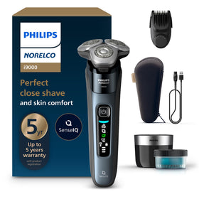 Norelco i9000 Electric Shaver in Adriatic Blue front view