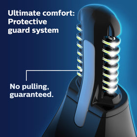 Norelco Nose Trimmer 5000 showing dual-sided steel blades
