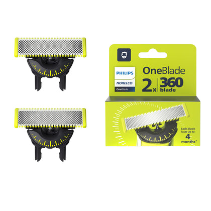 Norelco OneBlade 360 Replacement Blades 2 Pack front view