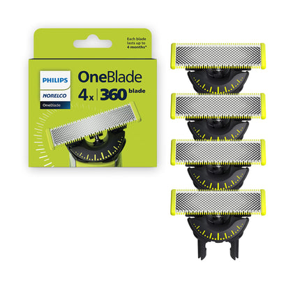 Norelco OneBlade 360 Replacement Blades 4 Pack front view