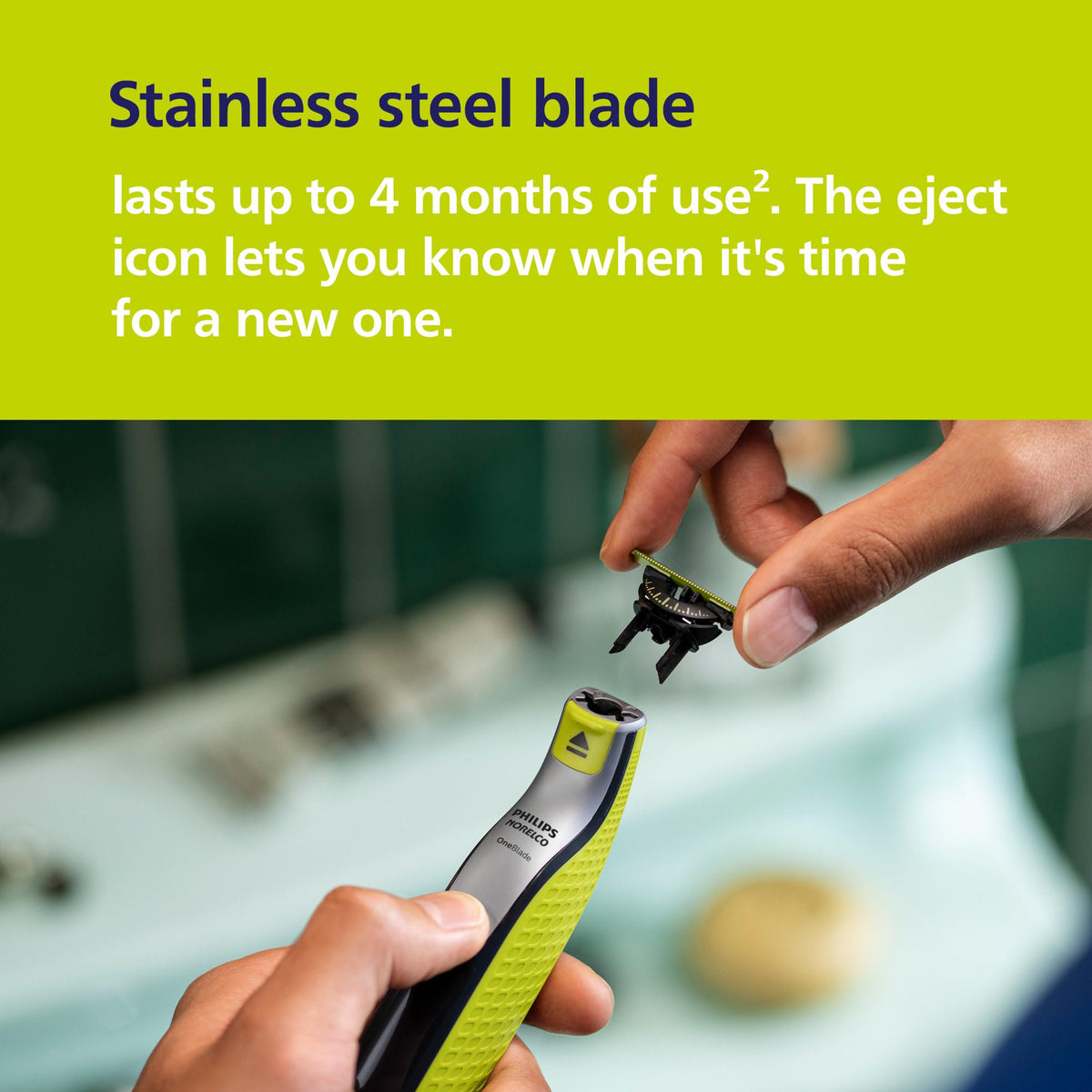 Norelco OneBlade 360 showing 360 blade flexibility