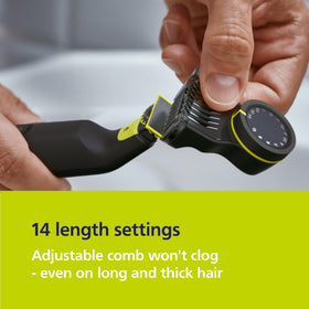 Norelco OneBlade Pro 360 battery indicator close-up