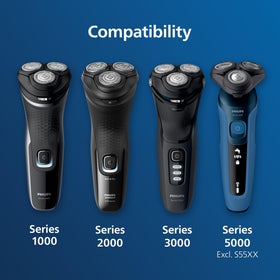 Norelco replacement heads side view