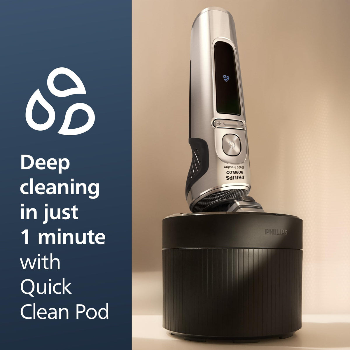 Norelco S9000 Prestige shaver in premium pouch