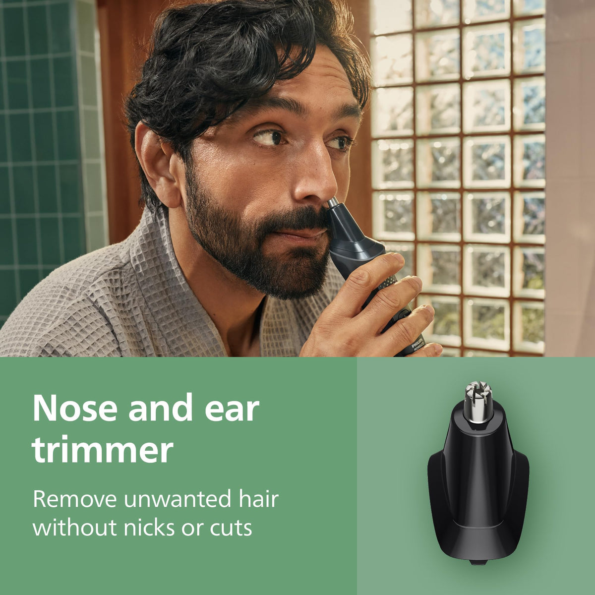 Norelco trimmer ergonomic handle for easy grip