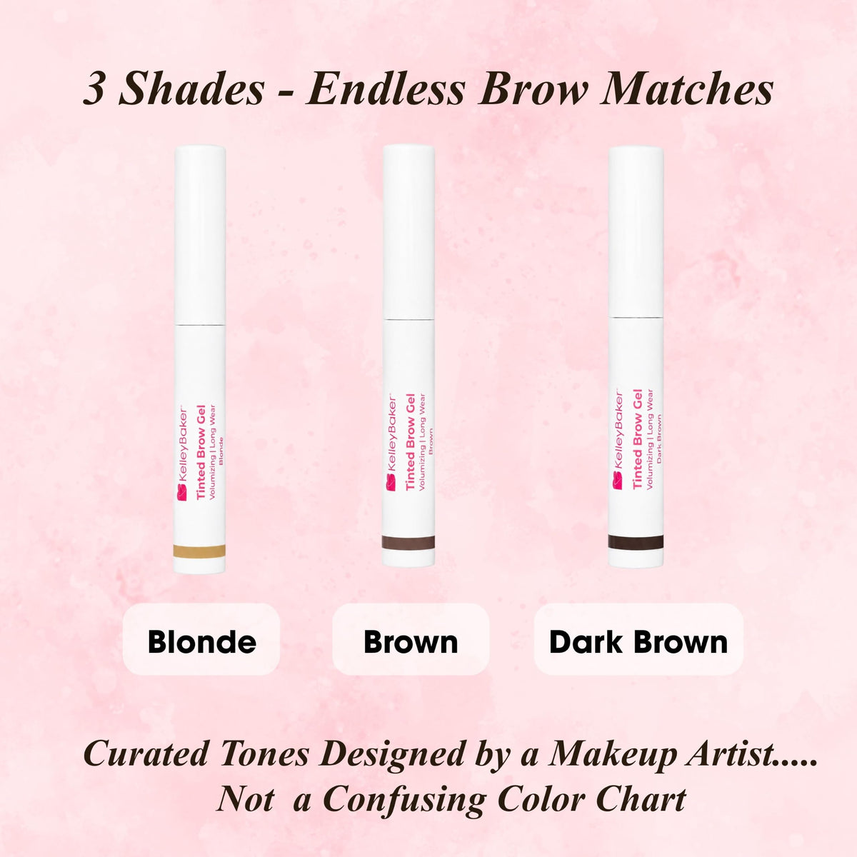 NORTHERN CROWN COSMETICS Tinted Brow Gel Dark Brown in use on model