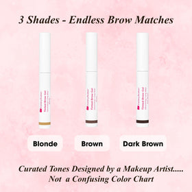 NORTHERN CROWN COSMETICS Tinted Brow Gel Dark Brown in use on model