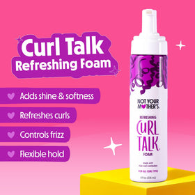 Not Your Mother's Curl Talk Foam being dispensed