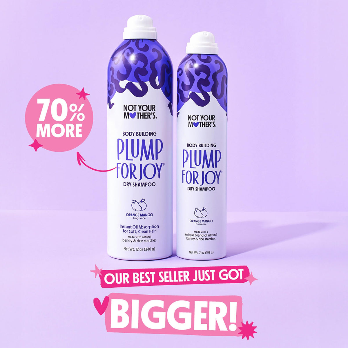 Not Your Mother's Jumbo Dry Shampoo 2 Pack on a bathroom shelf