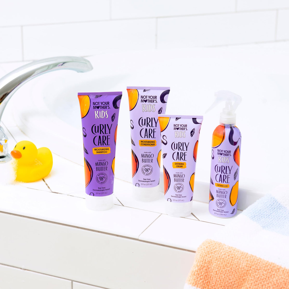 Not Your Mother's Kids Curly Care Shampoo and Conditioner set displayed together