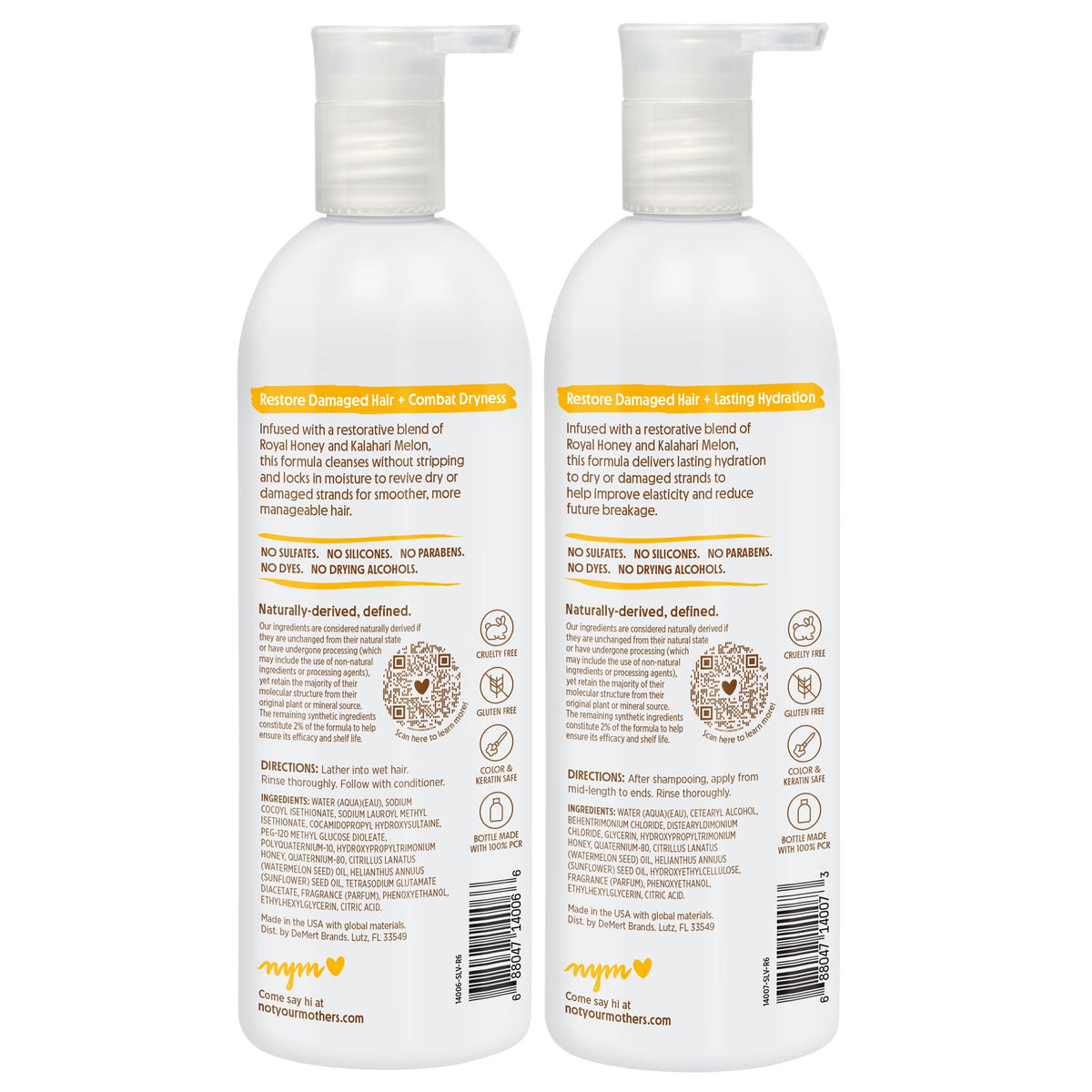 Not Your Mother's Protect & Nourish Shampoo and Conditioner packaging details
