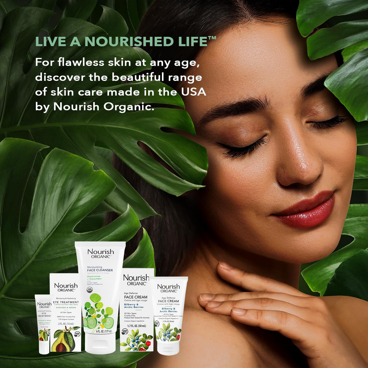 Nourish Organic Lightweight Moisturizing Lotion packaging