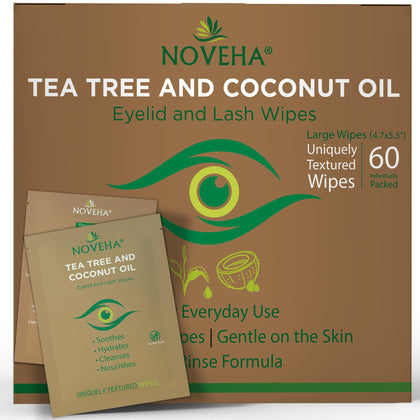 NOVEHA Eyelid & Lash Wipes 60PCs front view packaging