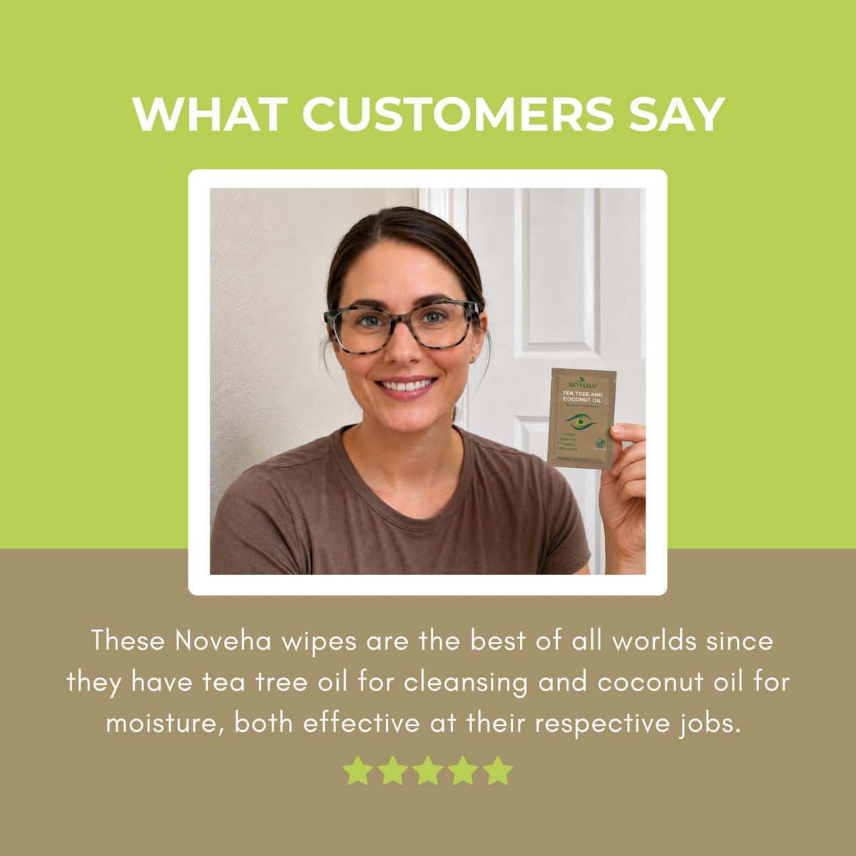 NOVEHA Eyelid & Lash Wipes individual packaging